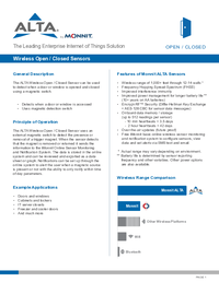 Thumbnail of document Data Sheet - MNS2-9-W2-OC-ST Monnit Alta Wireless Open/Closed Detection Sensors